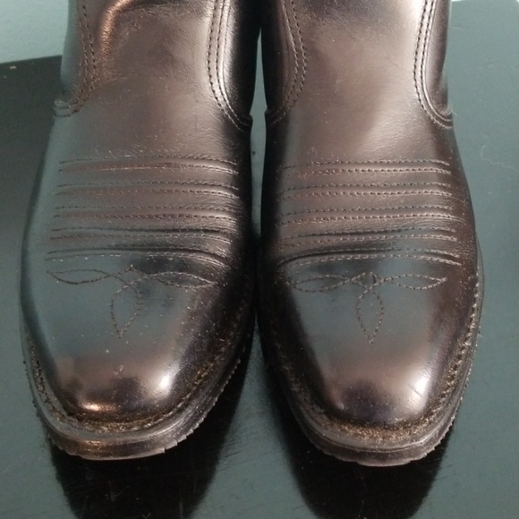 Men's leather Double H Western zipper boot 9 EE - Picture 5 of 8